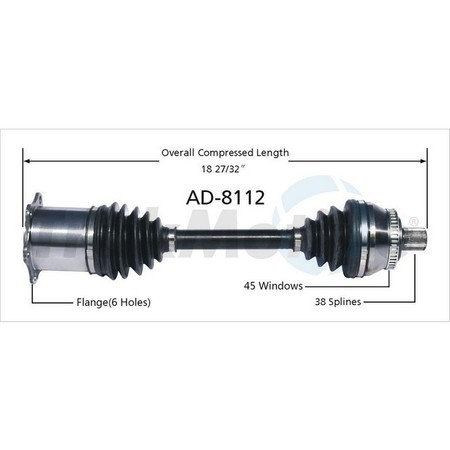 Cv Axle Shaft,Ad-8112